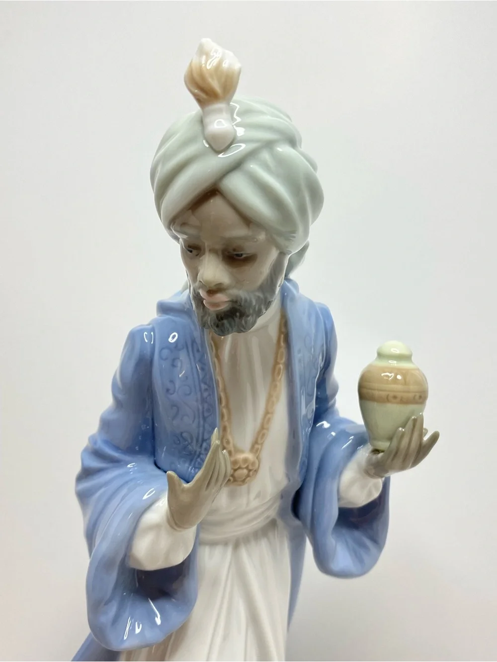 NAO by Lladro King Balthazar With Jug #00414 Wise Man Nativity Handmade In Spain
